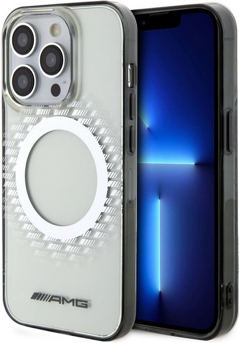 Mercedes-AMG Rhombuses Back Case (MagSafe Compatible) - Geschikt voor Apple iPhone 15 Pro Max (6.7") - Transparant