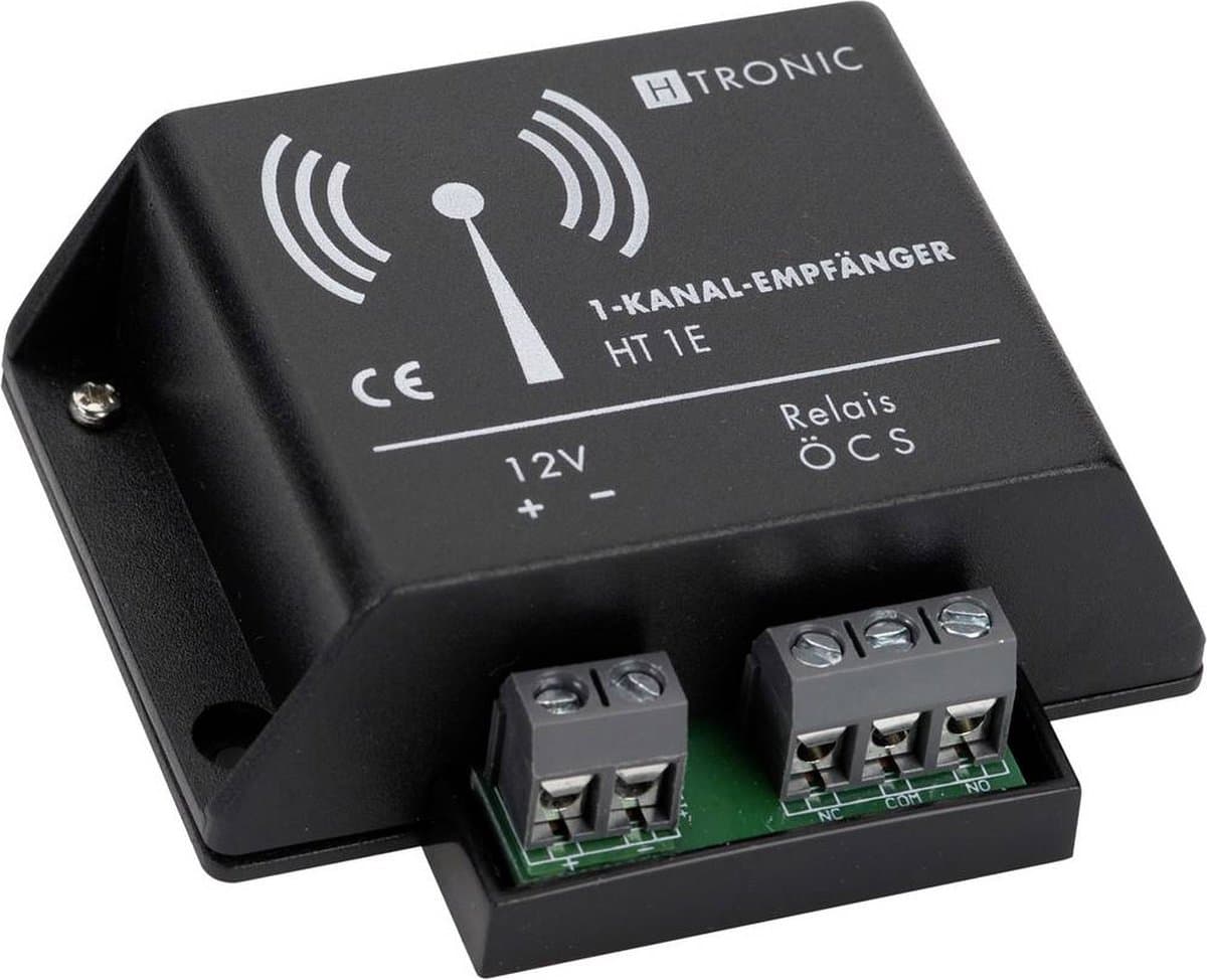 H-Tronic HT1E Radiografische ontvanger 1-kanaals Frequentie: 868.35 MHz 12 V/DC