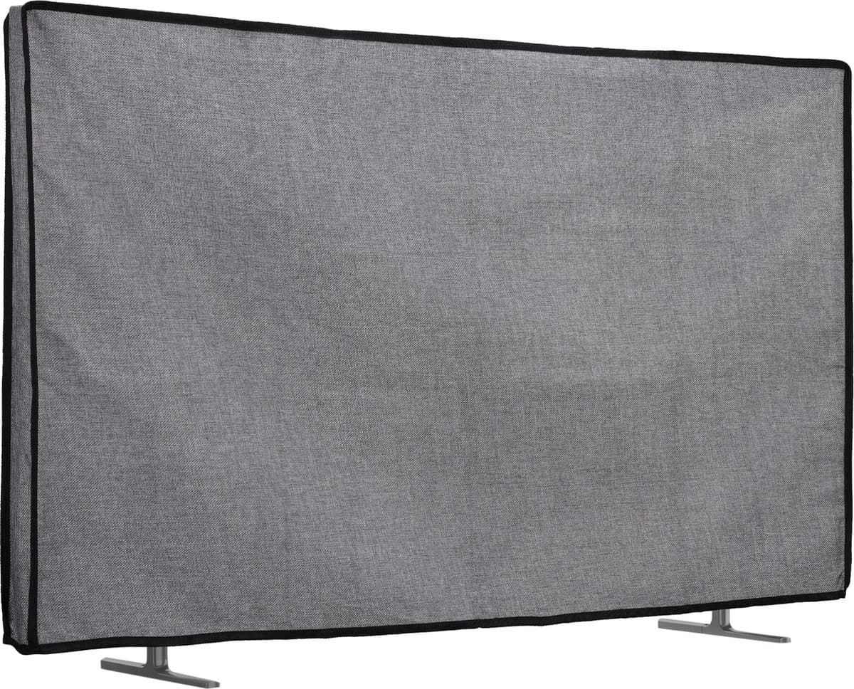 kwmobile linnen beschermhoes voor smart tv geschikt voor 49-50" TV hoes - Opvouwbare tv hoes - Televisie cover in donkergrijs