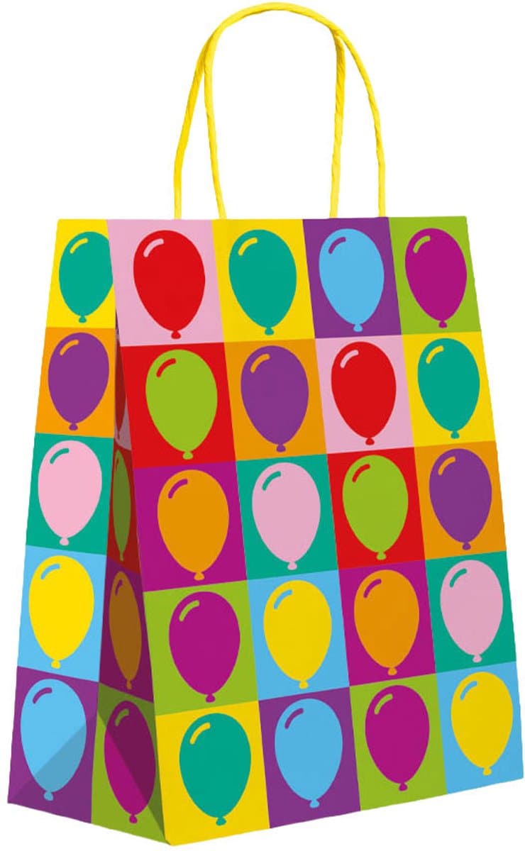 Geschenktasjes 17x8x21cm Pop Party - 6st.