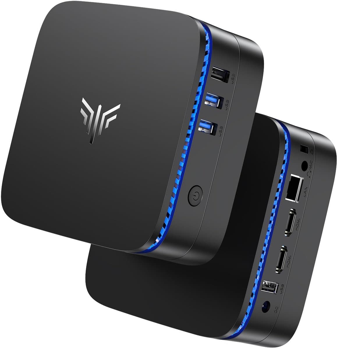 Mini PC 12GB RAM 256GB SSD compact computer 4K dual display WiFi 5 Windows 11 Pro Intel processor