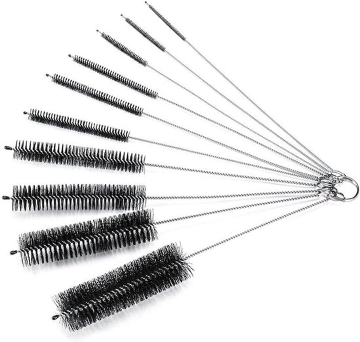 Nylon Reinigingsborstels Set voor Keuken en Koffiezetapparaat - 10 Stuks