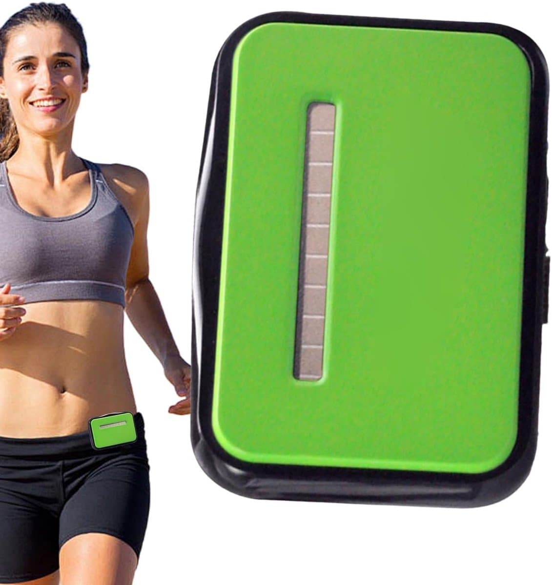 Stappenteller - Fitness Tracker - Fitness Programma - Zonne-energie Werking - 73 x 68 x 35 cm - Groen