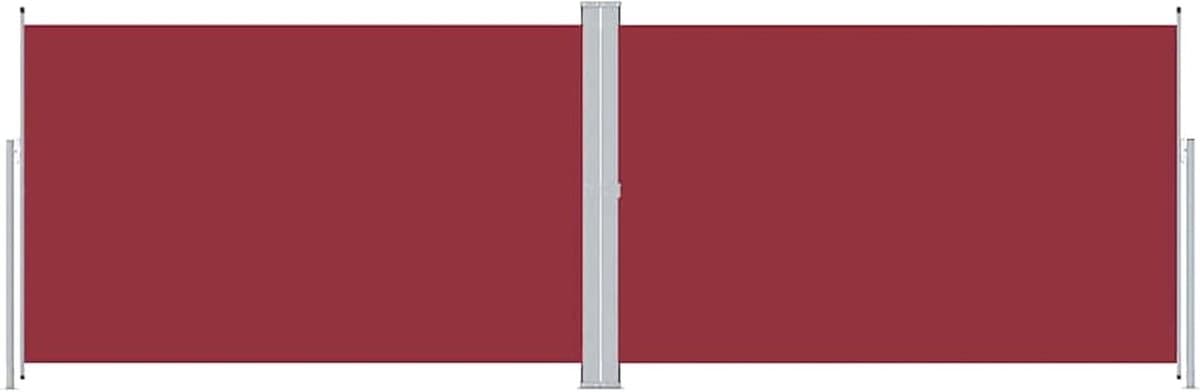 Zijluifel Uittrekbaar - Terrasscherm Windscherm - Privacy Creëren - Automatische Terugrolfunctie - 200 x 600 cm - Rood