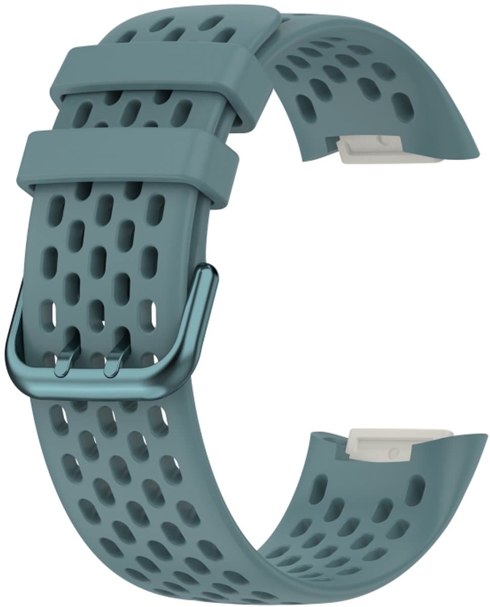Voor Fitbit Charge 5 Monochromatische Silicagel Ademende Band (Blauw)