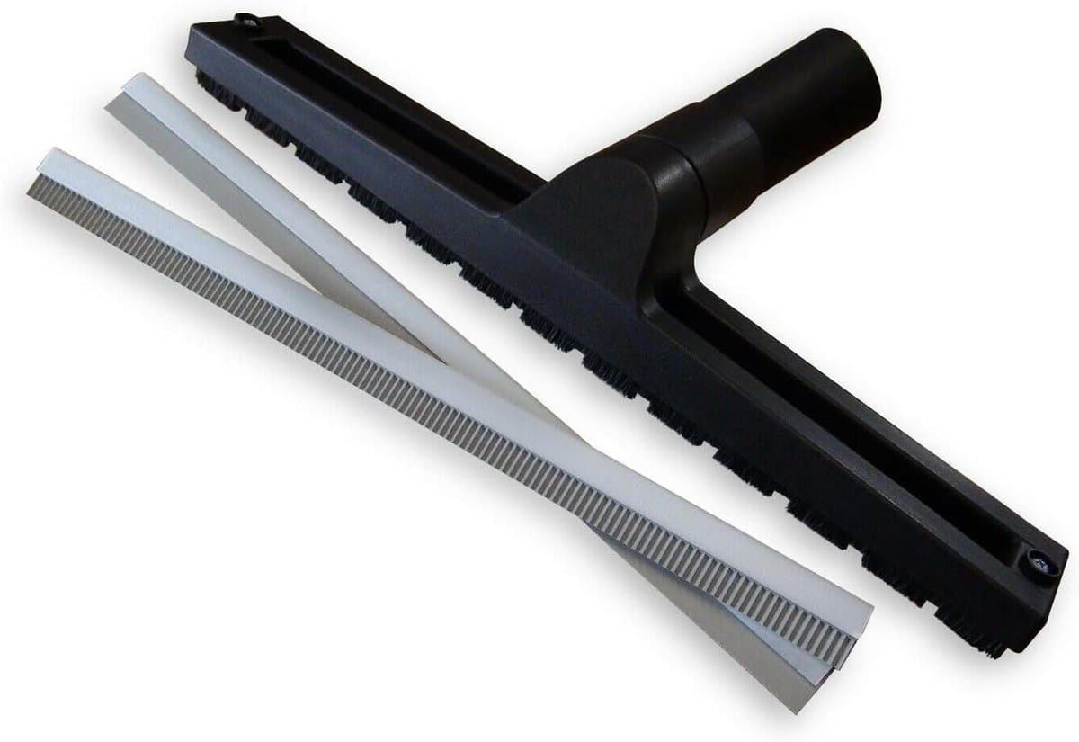 Vloermondstuk Harde Vloer - Parketborstel Stofzuiger - Stofzuigen Huis - Met Rubberen Strips - 30 cm Breed - Zwart
