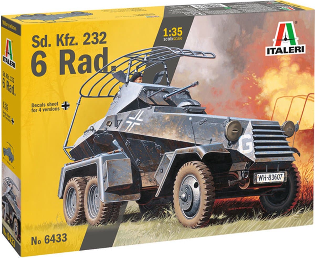 Italeri Modelbouwpakket Militaire voertuigen - 6433 Sd. Kfz. 232 6 Rad. Plastic - 1:35 - Modelbouw