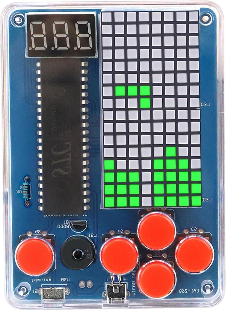 Doe-het-zelf gameconsole soldeerbouwpakket voor studenten - elektronica bouwdoos handheld kit wetenschap onderwijs .