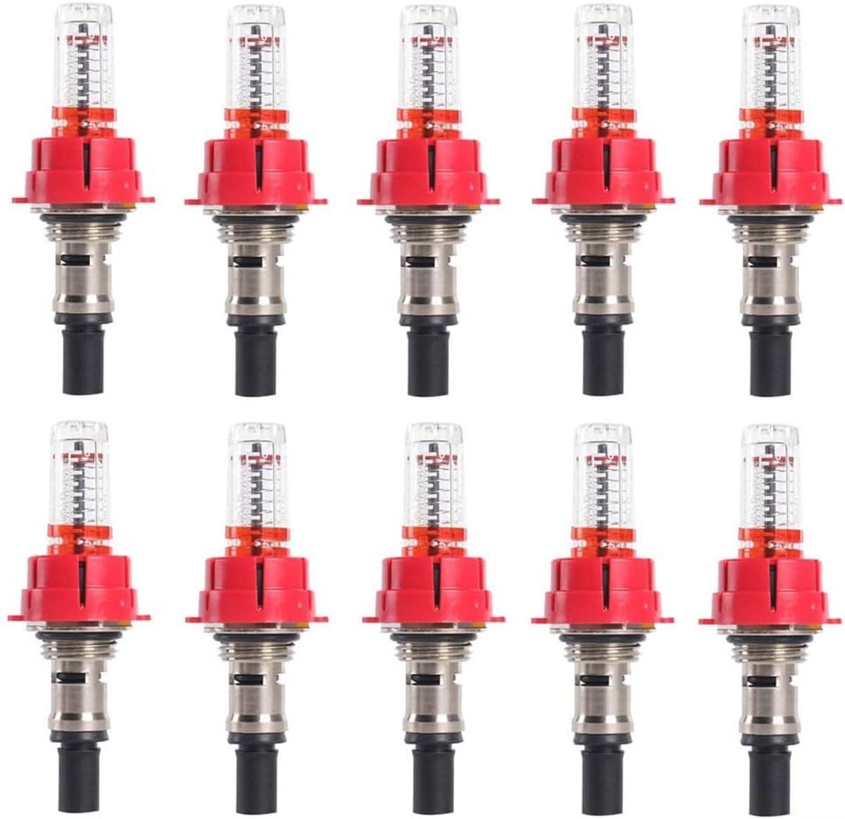 Vloerverwarming Spruitstuk Flow Meter - 10 Stuks Visuele Flow Monitoring Regulator voor Efficiënte Warmteverdeling
