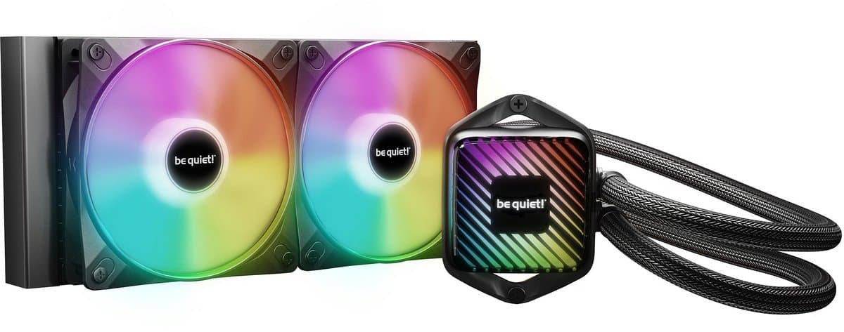 be quiet! PURE LOOP 3 LX 240mm - Vloeistofkoelsysteem processor - afmeting radiator: 240 mm - Intel LGA: 1851, 1700, 1200, 115x - AMD AM5, AM4 - 2 Light Wings LX PWM high-speed fans - zwart