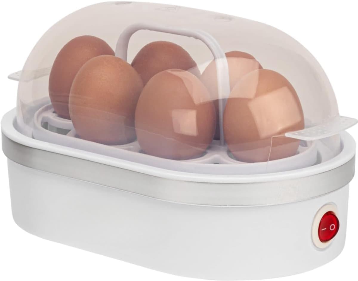 Quvo® Eierkoker electrisch - Eierkoker - Eierkoker met timer - Wit - 12cm x 22cm x 14cm