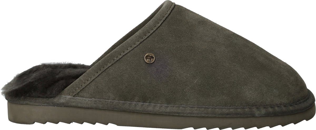Warmbat Classic Unisex Suede Heren Sloffen - Olijfgroen - Maat 43