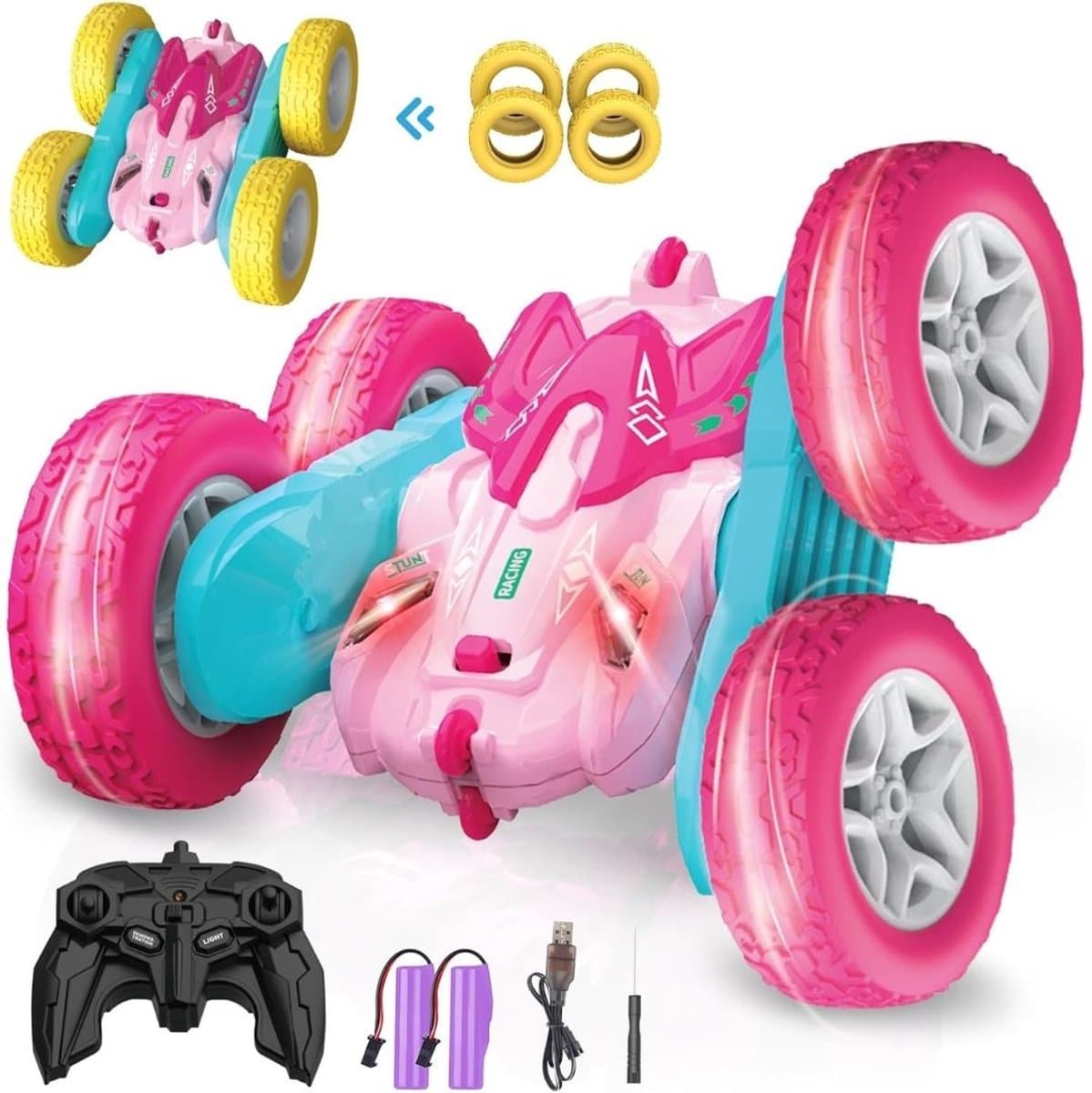 SCH® Elektrische Auto voor Kinderen Accu - Elektrische Auto - Elektrische Kinderauto - Roze- 15cm x 10cm x 5cm