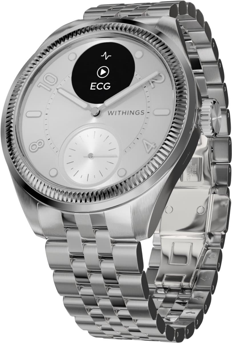 Withings ScanWatch Nova Brilliant Titanium Zilver 39mm