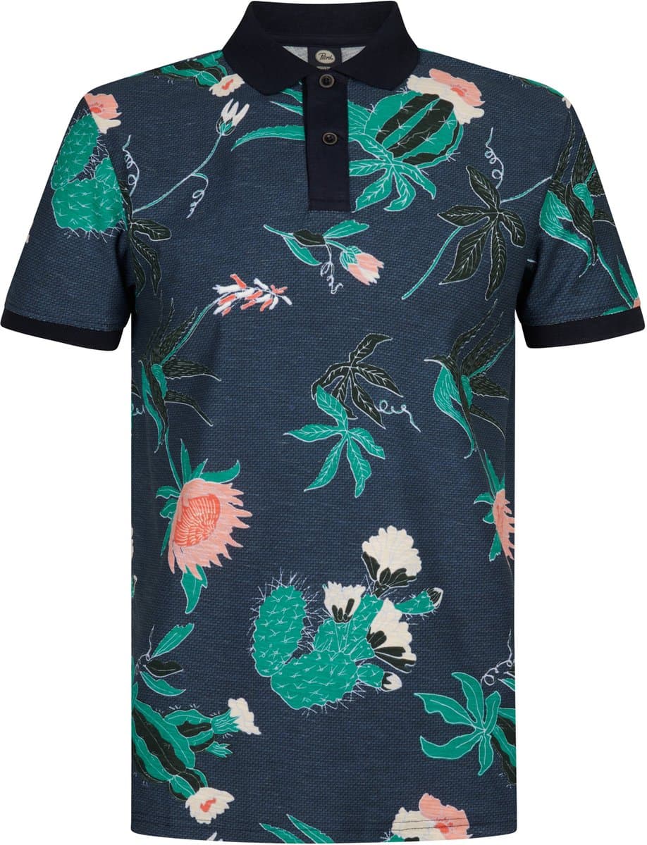 Petrol Industries - Heren Piqué polo Nitro - Blauw - Maat S