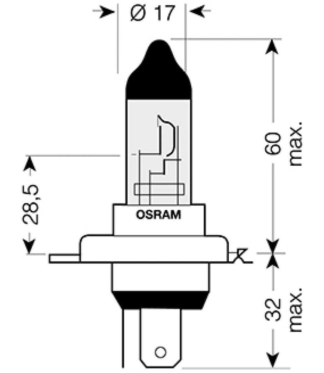 Ampoule Osram pour Moto BMW 650 F St Funduro 1993 à 2000 AV Neuf