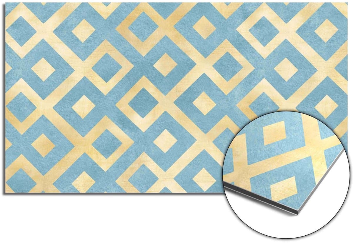 KitchenArt - Deep Diamond Grid Spatscherm - 60x30 cm - Spatscherm Achterwand Keuken - Spatwand Keuken
