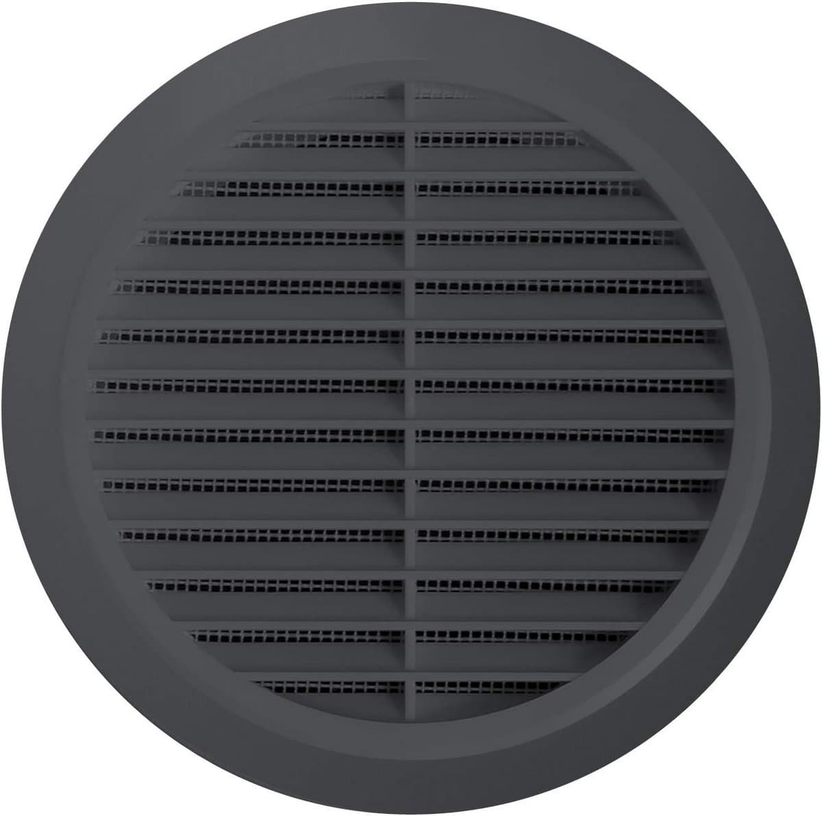 Rond Ventilatie Rooster met Insectennet en Flens 80 mm Antraciet