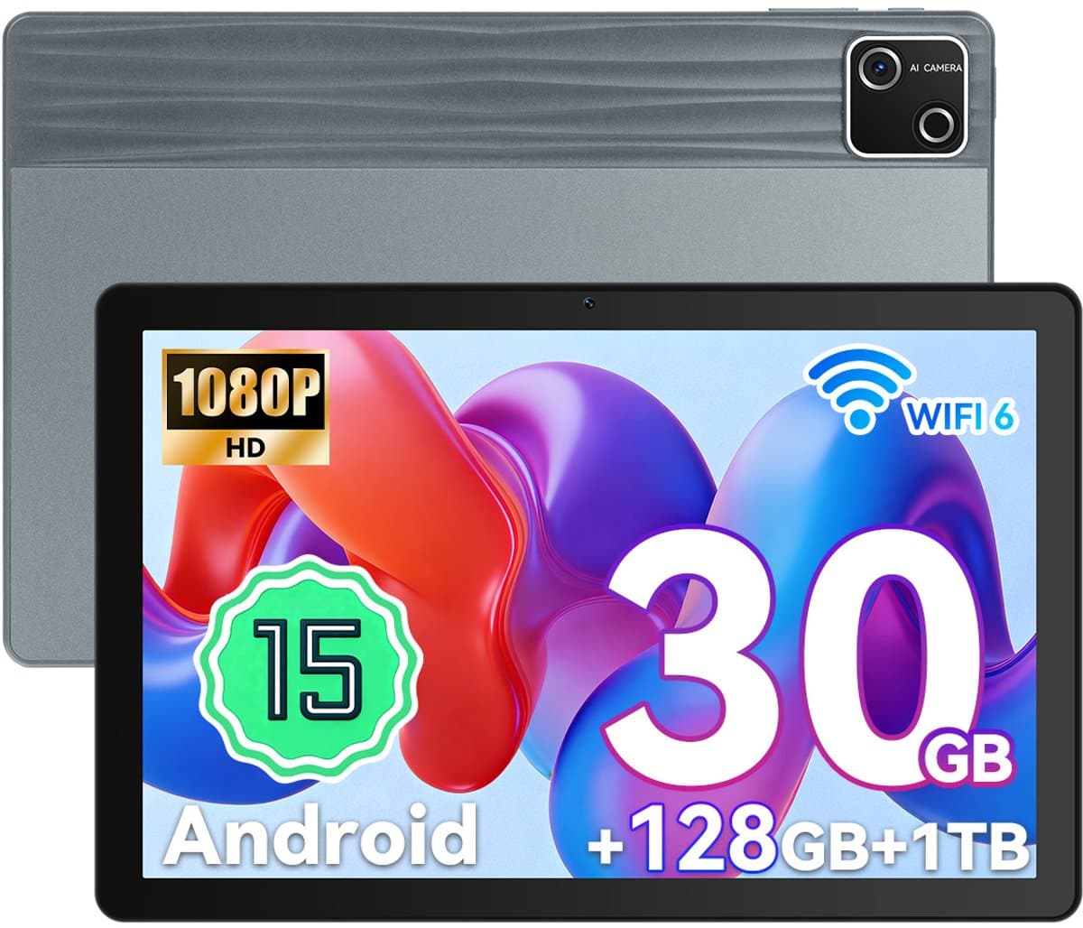 Hotlight G13 - Android 15 Tablet - 10.1 inch - 30(6+24)GB RAM/128GB ROM– 6200mAh - WiFi 6- 5MP+8MP Camera - Grijs