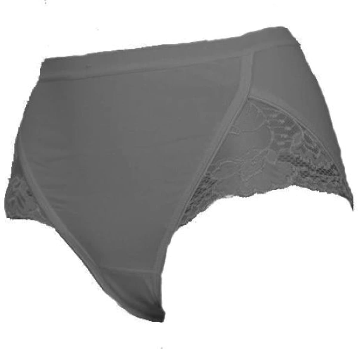 Dames tailleslip 806 van J&C met kanten inzet Grijs - maat XXL