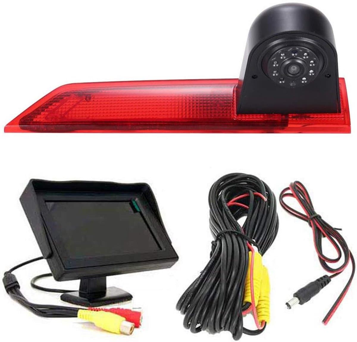 Achteruitrijcamera set met 4,3 inch LCD monitor en remlicht