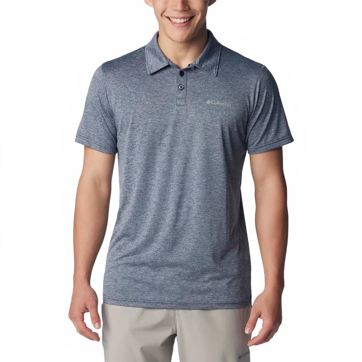 Columbia Hike™ Korte Mouw Poloshirt Grijs 2XL Man