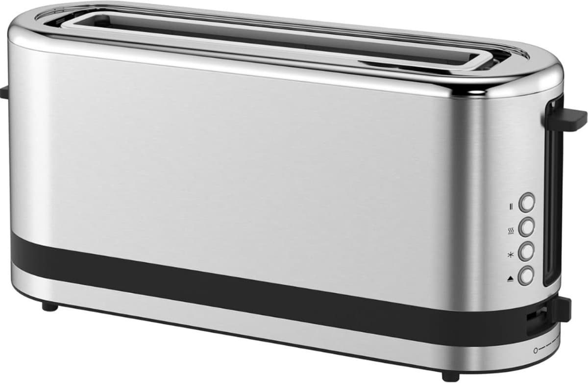 MIRA® Tosti Apparaat Broodrooster - Tosti Apparaat - Tosti Broodrooster - Zilver - 11cm x 36cm x 17cm