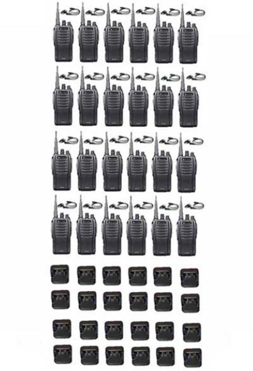 Set van 24 Midland G10 Pro Portofoon met tafellader en D-shape oortje