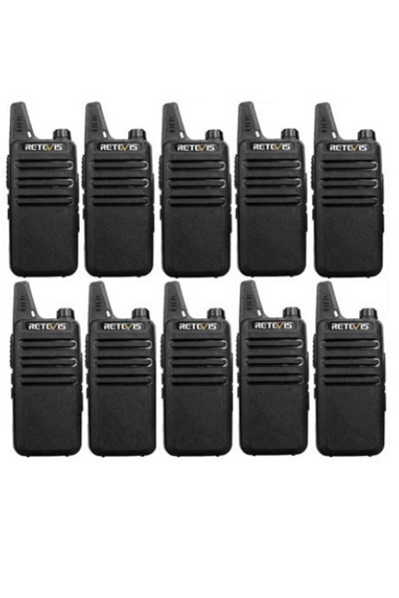 Set van 10 Retevis RT622 vergunning vrije UHF mini portofoons PMR446