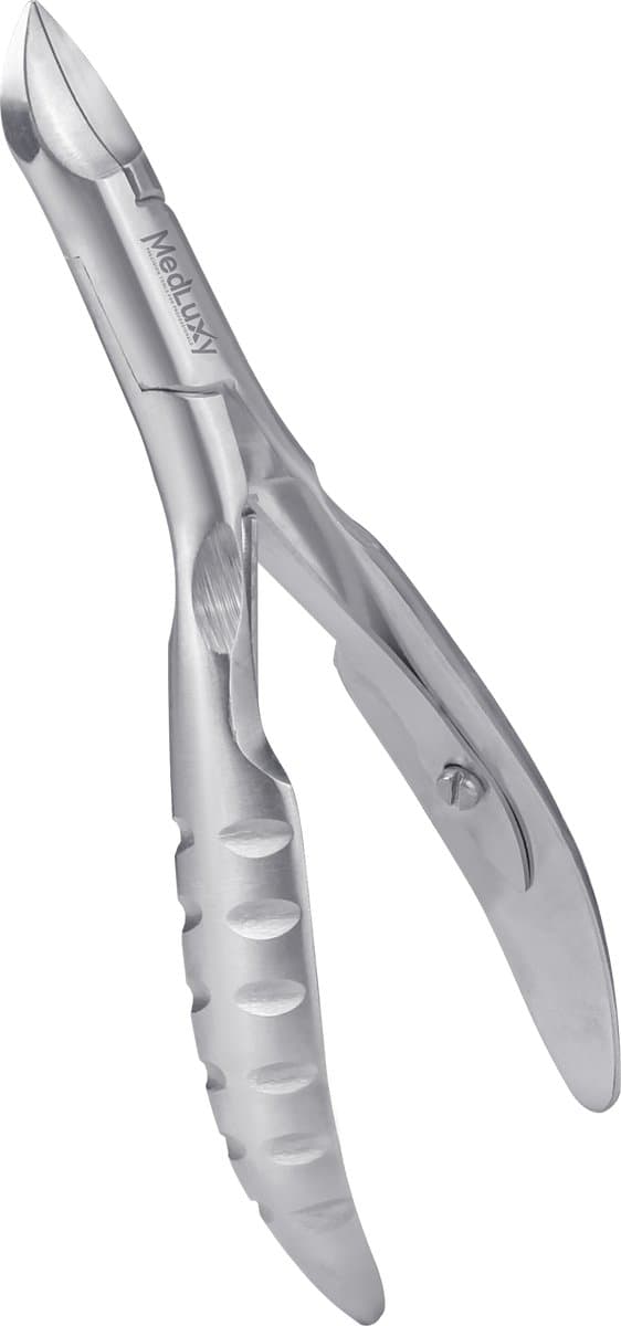 Medluxy - Nageltang - Hoektang - 13 cm – Holle Bek (Hol Snijvlak) – Ergonomische Handgreep – RVS INOX - Nagelknipper