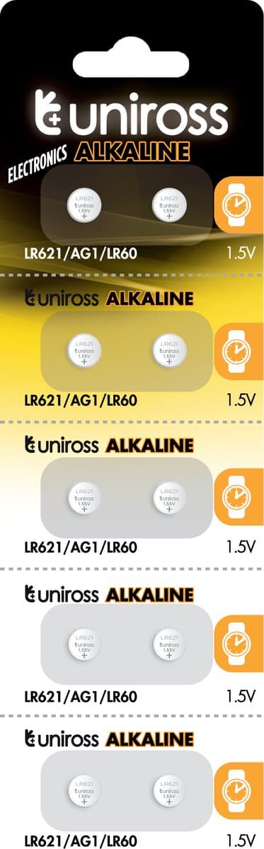 Uniross Alkaline Coin Cells AG1 10 pack
