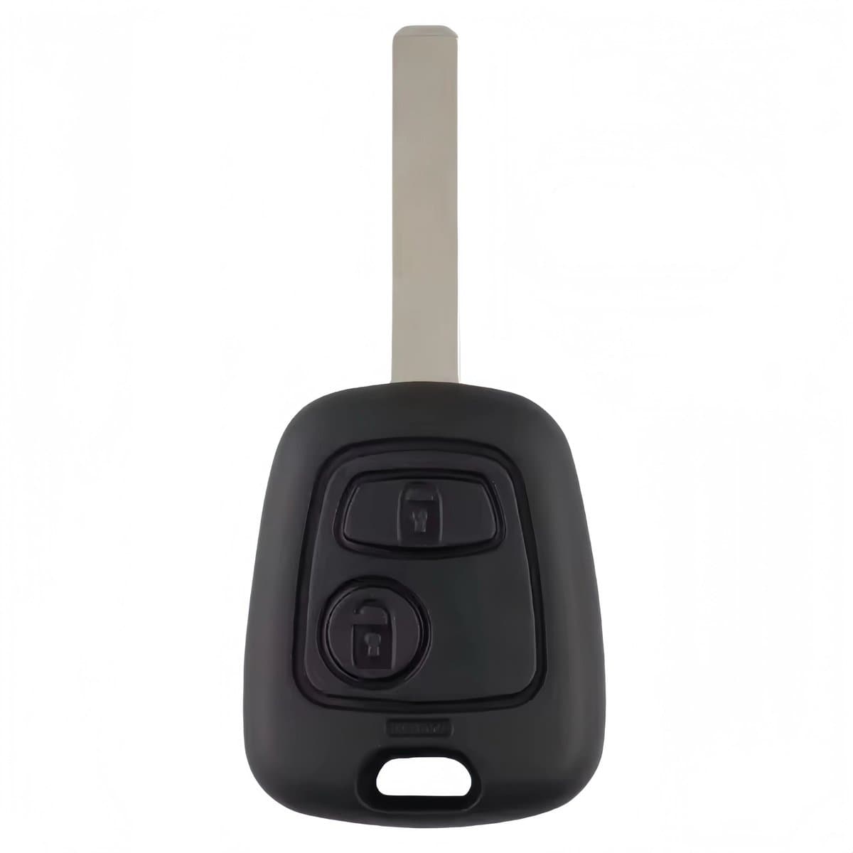 XEOD 2 knops sleutel geschikt voor Citroen C1 / Peugeot 107 / Toyota Aygo - VA2 - ID70 - Complete sleutel - Met electronica - 1 stuks