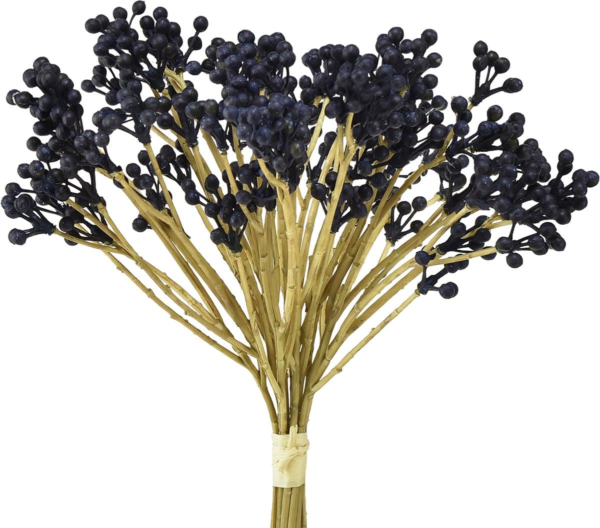 Kunstbessen blauwe kunstplanten 28cm 12 stuks in een bos, 12 Stück