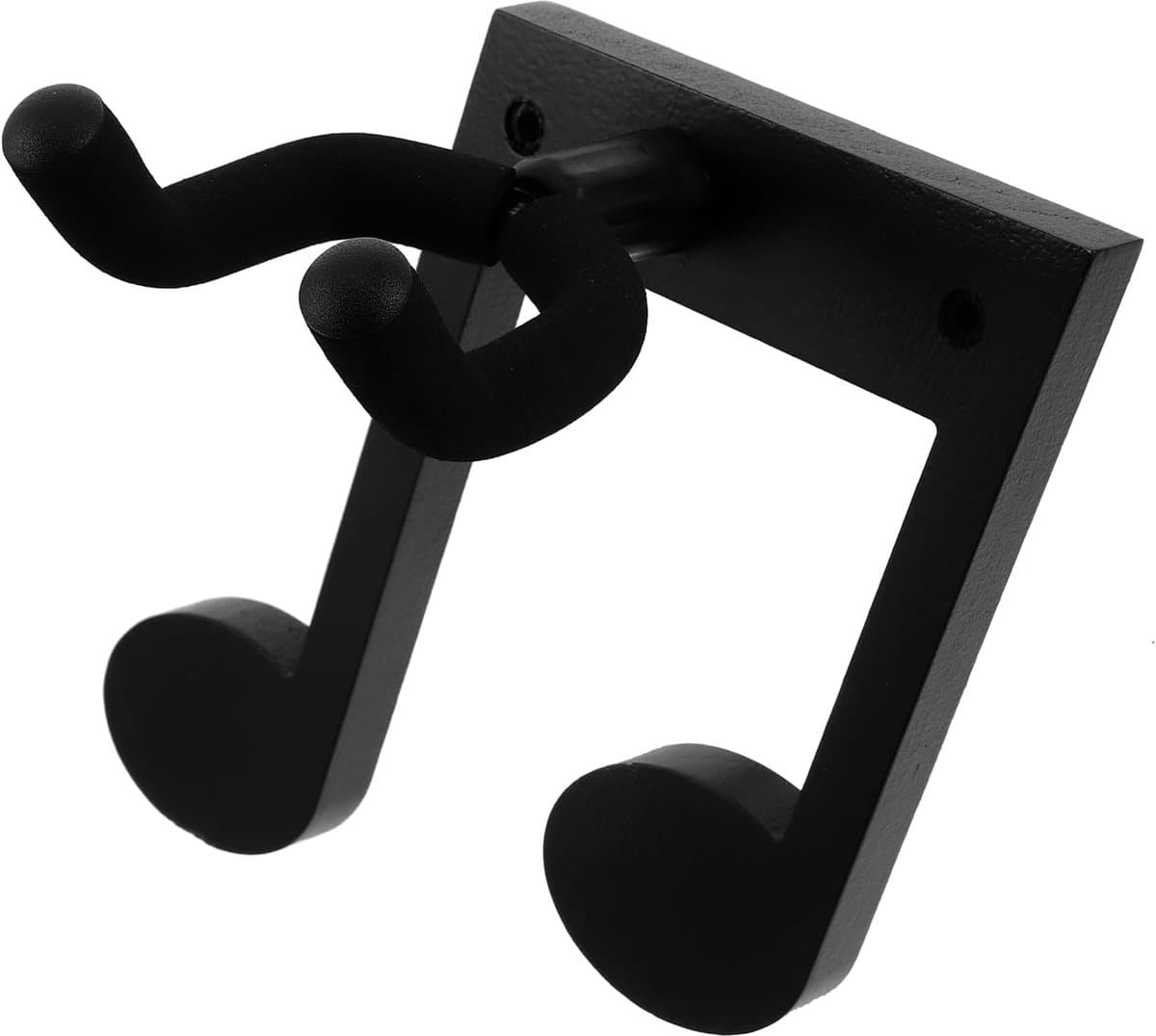 Instrumenten Wandhaak - Muziek Ophanging - Muziekruimte Decoratie - Massief Hout Constructie - 13 x 8.5 x 1.5 cm - Zwart