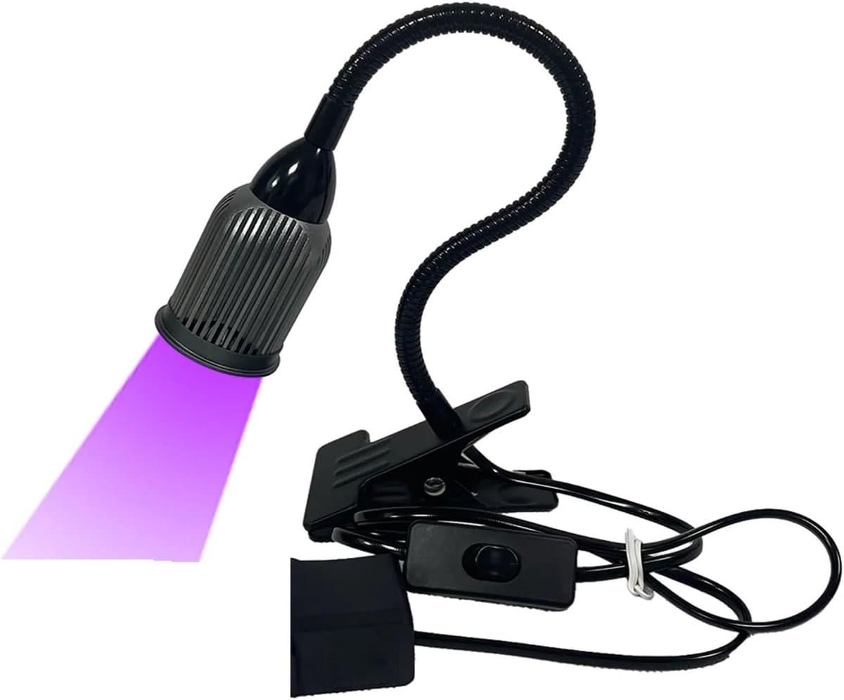 UV Hars Lamp - Nageldroger Acryl Epoxy - Lijm Uitharden - 10W Hoog Vermogen - Gemengde Golflengte - Zwart