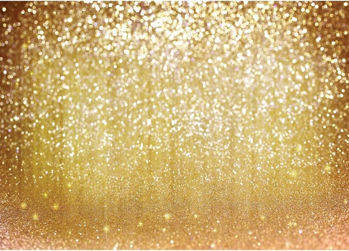 Fotografie Achtergrond Goud Kleurige Glitter Vlekken Dromerige Feest Decoratie Vinyl