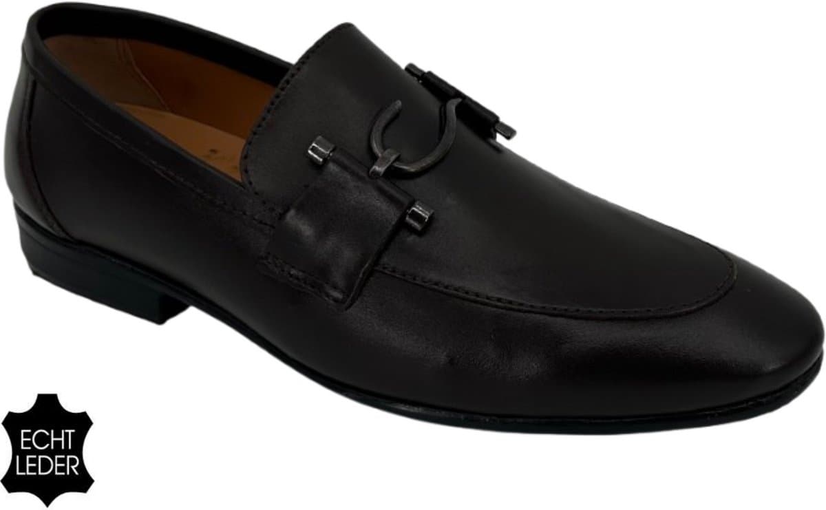 Sagar Shoes® Heren Schoenen - 100% Echt Leer - Loafers Heren - Instappers Heren - Bruin - Maat 41