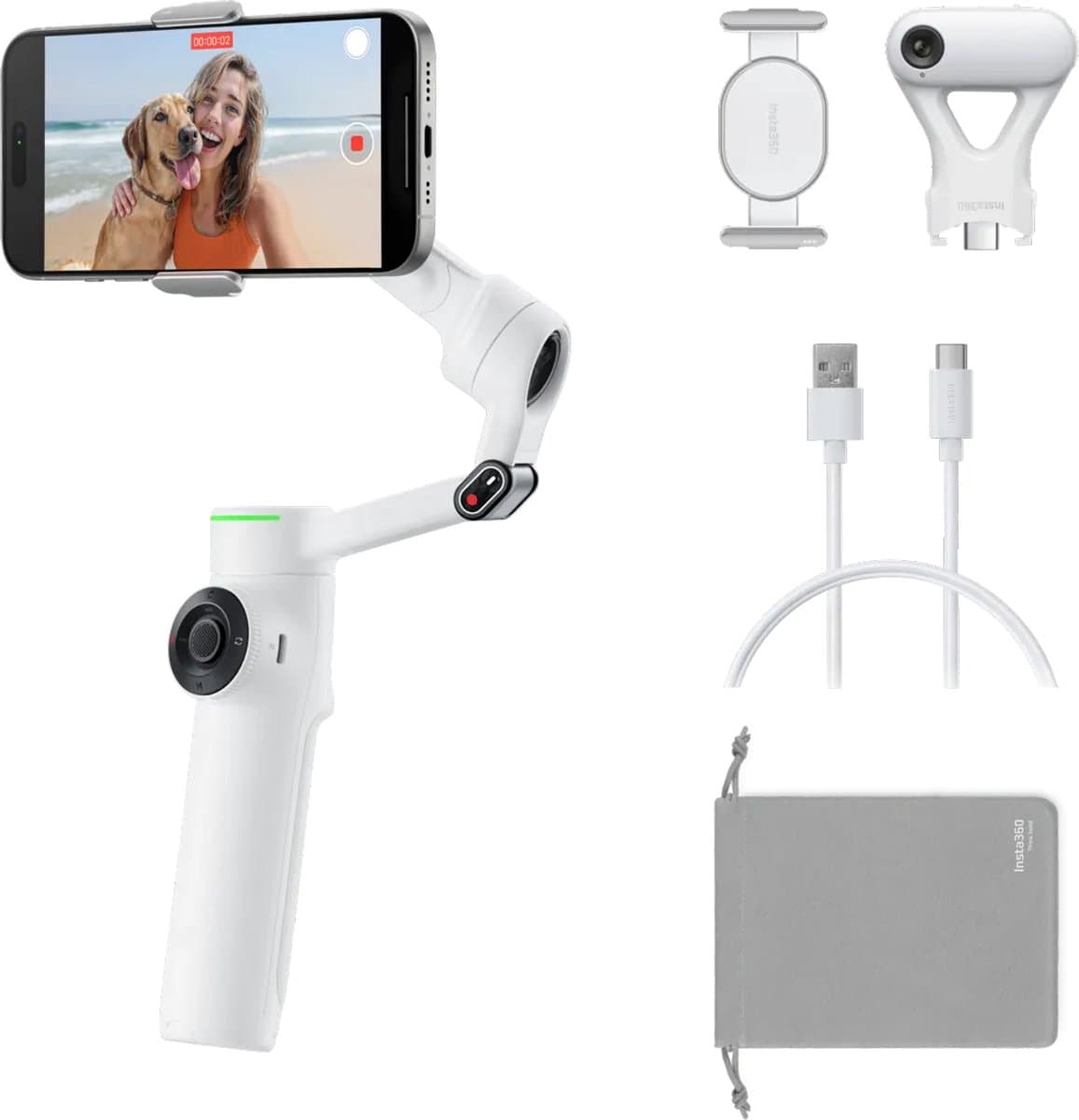 Insta360 Flow 2 Pro AI Tracker Bundel Summit White
