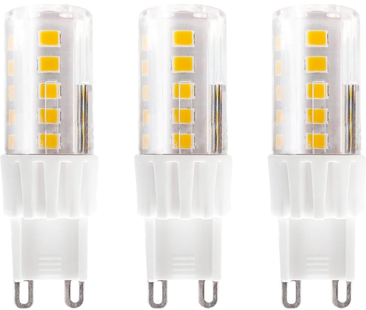 Kobi LED Lamp G9 4W - 380lm - 3000K - 230V - Voor Halogeenvervanging in Designlampen - G9 Insteeklampje - 3 stuks