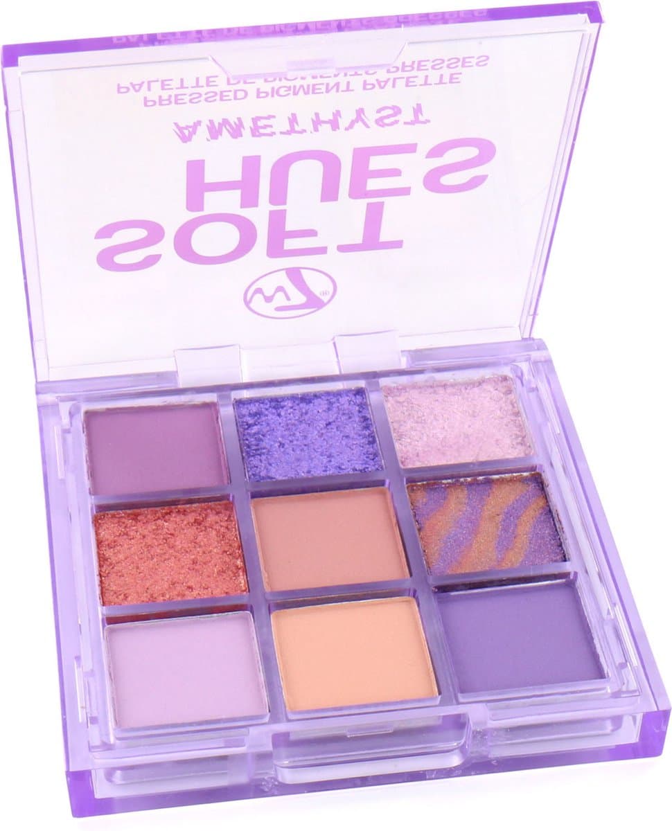 W7 Soft Hues Pressed Pigment Oogschaduw Palette - Amethyst