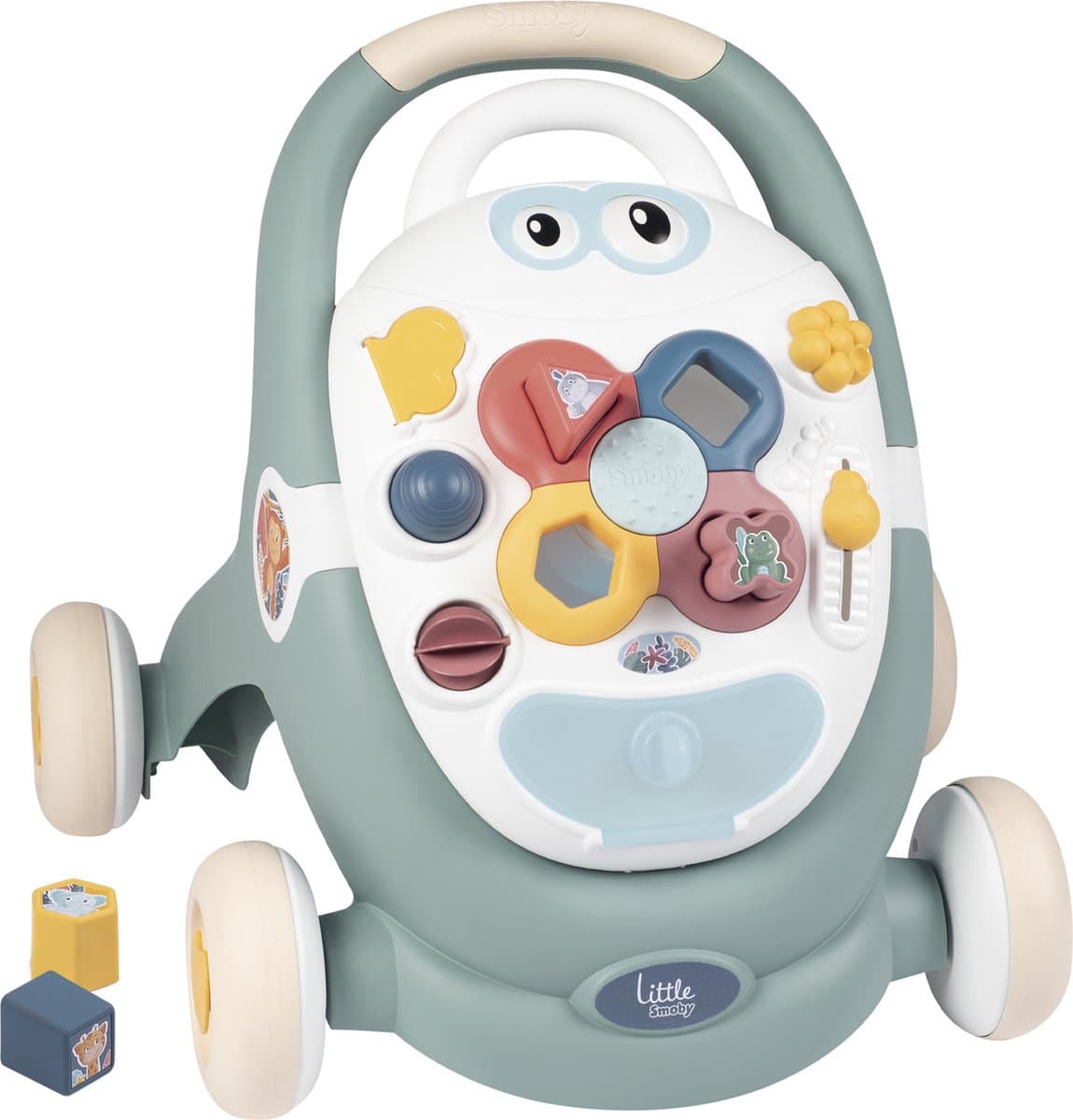 Smoby - looptrainer - Little Smoby - 3-in-1 Babywalker - loopwagen - activiteitentablet