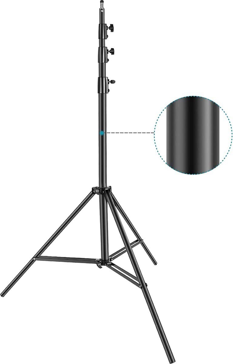 Zware Lichtstatief, Metalen 13ft/4m Verstelbaar Fotografie Statief met Ingebouwde Veerschokdemper en 1/4" Schroef voor Studio LED Licht, DSLR Camera, Maximale Belasting: 10kg - X01NSK340