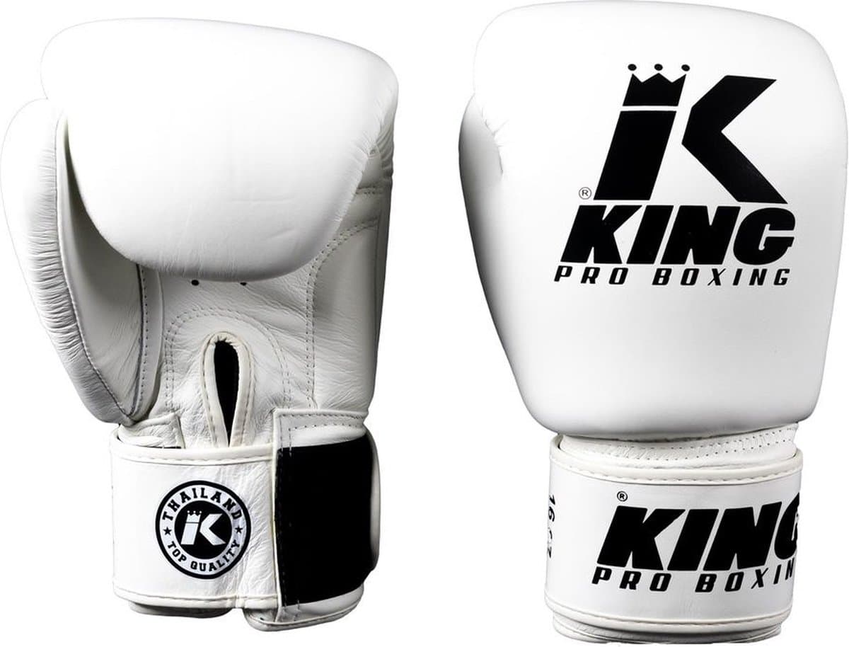King Pro Boxing Bokshandschoenen - BGVL 3 - Wit / Zwart 16 oz