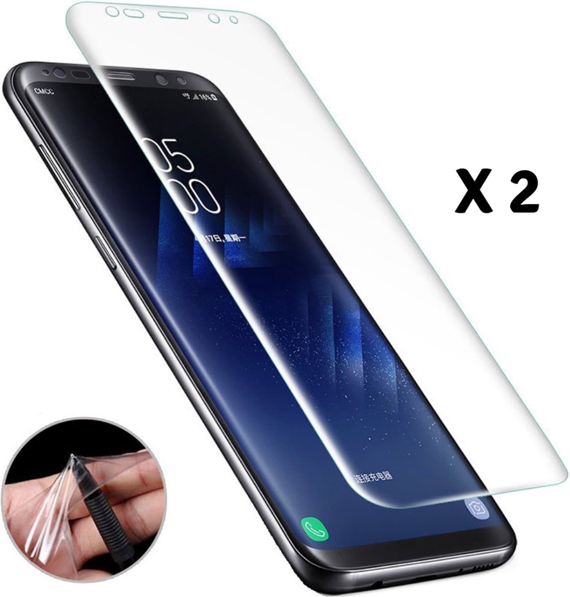 Screenprotector voor Samsung Galaxy S9 - 2 stuks Beschermende kunststoffen transparante plastic schermfolie