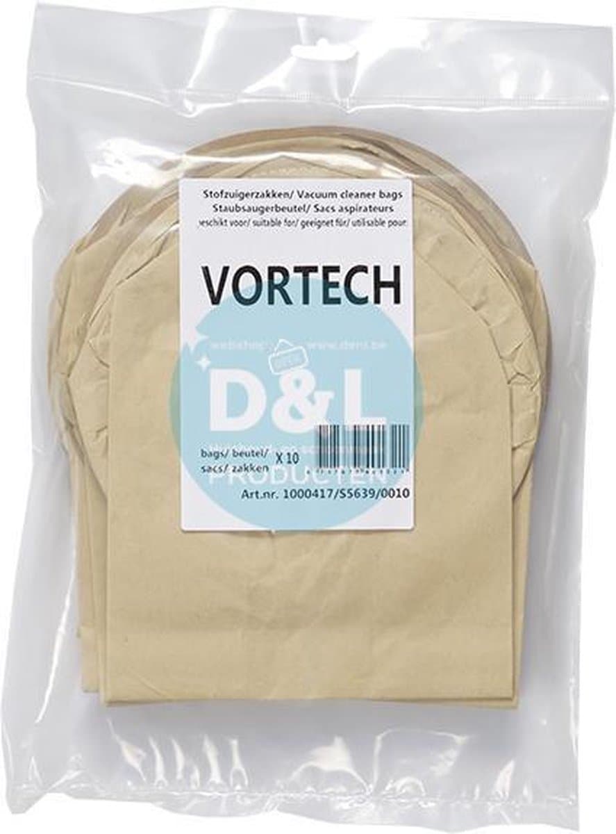 Stofzuigerzakken Geschikt voor Vortech (10 stuks)