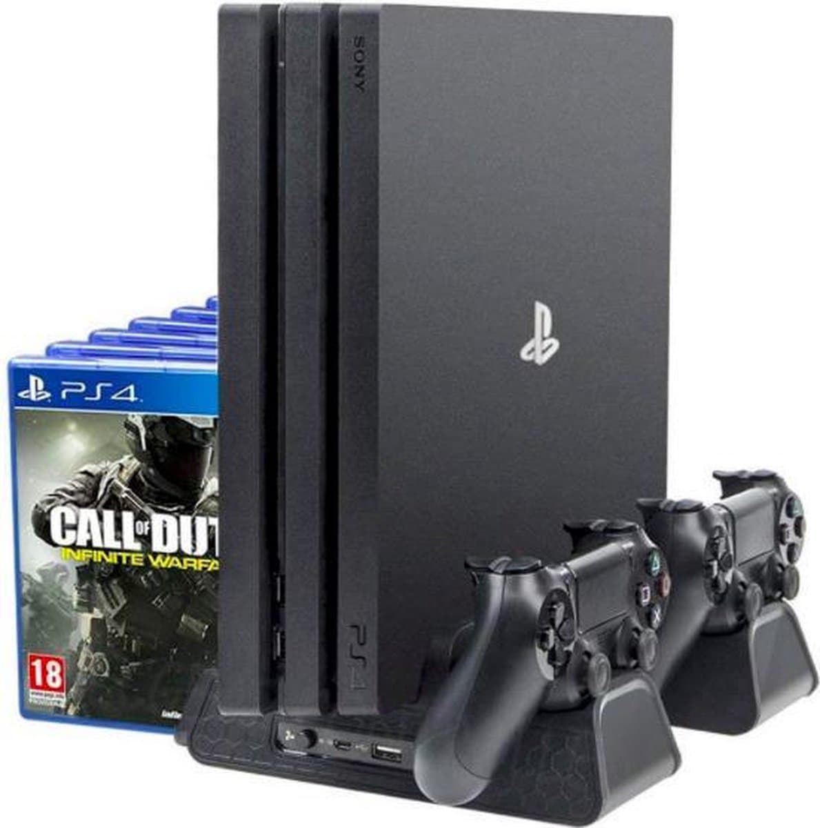 Luxe Multifunctionele Standaard voor Playstation 4 Slim en Pro – Verticale Standaard en Koelventilator