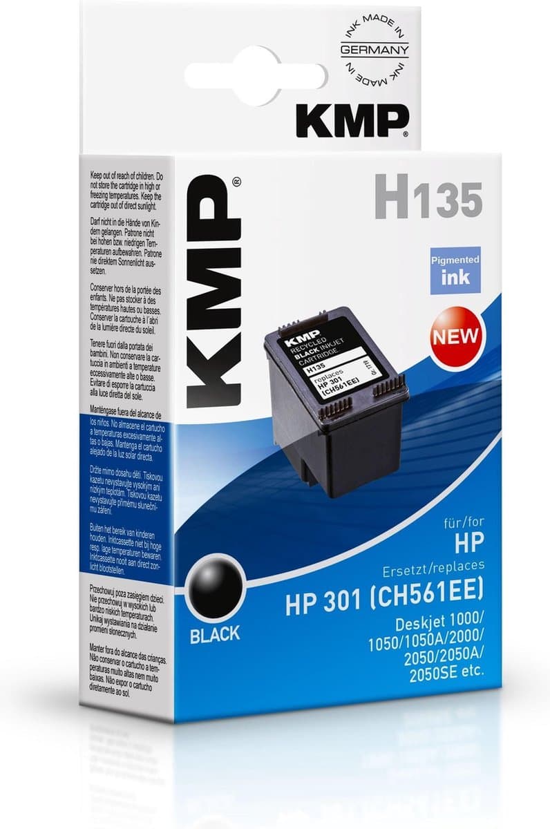 KMP H135 3ml Zwart 190pagina's inktcartridge