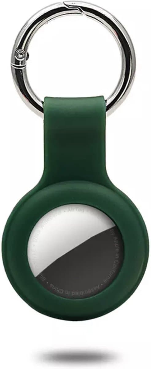 Sleutelhanger voor Airtag - Siliconen hoesje - 1 Stuk - Groen - OXILO