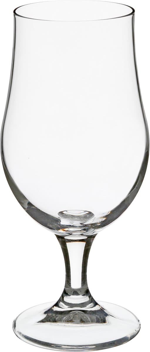 Secret de Gourmet Set van 4 transparante bierglazen met voet - 37 cl