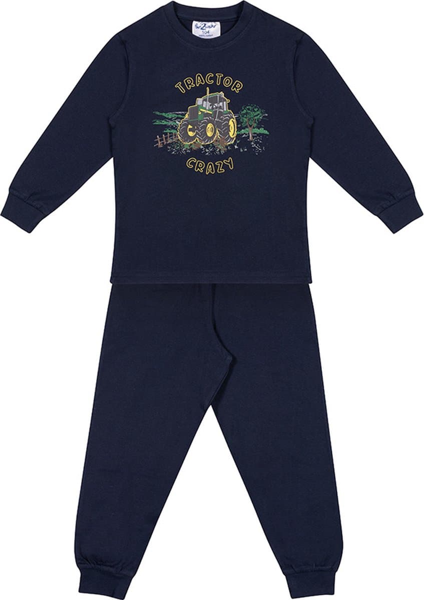Fun2Wear - Pyjama Tractor Crazy - Navy Blauw - Maat 146/152 -
